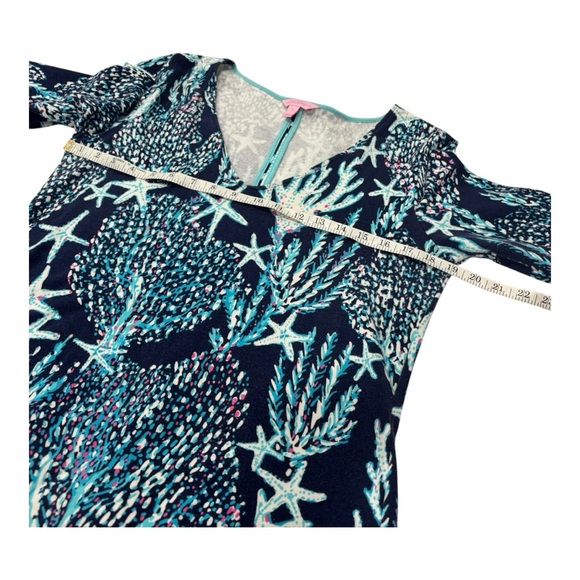 Lilly Pulitzer Floral Print Coverup with Pink and Green Accents - Picture 7 of 12